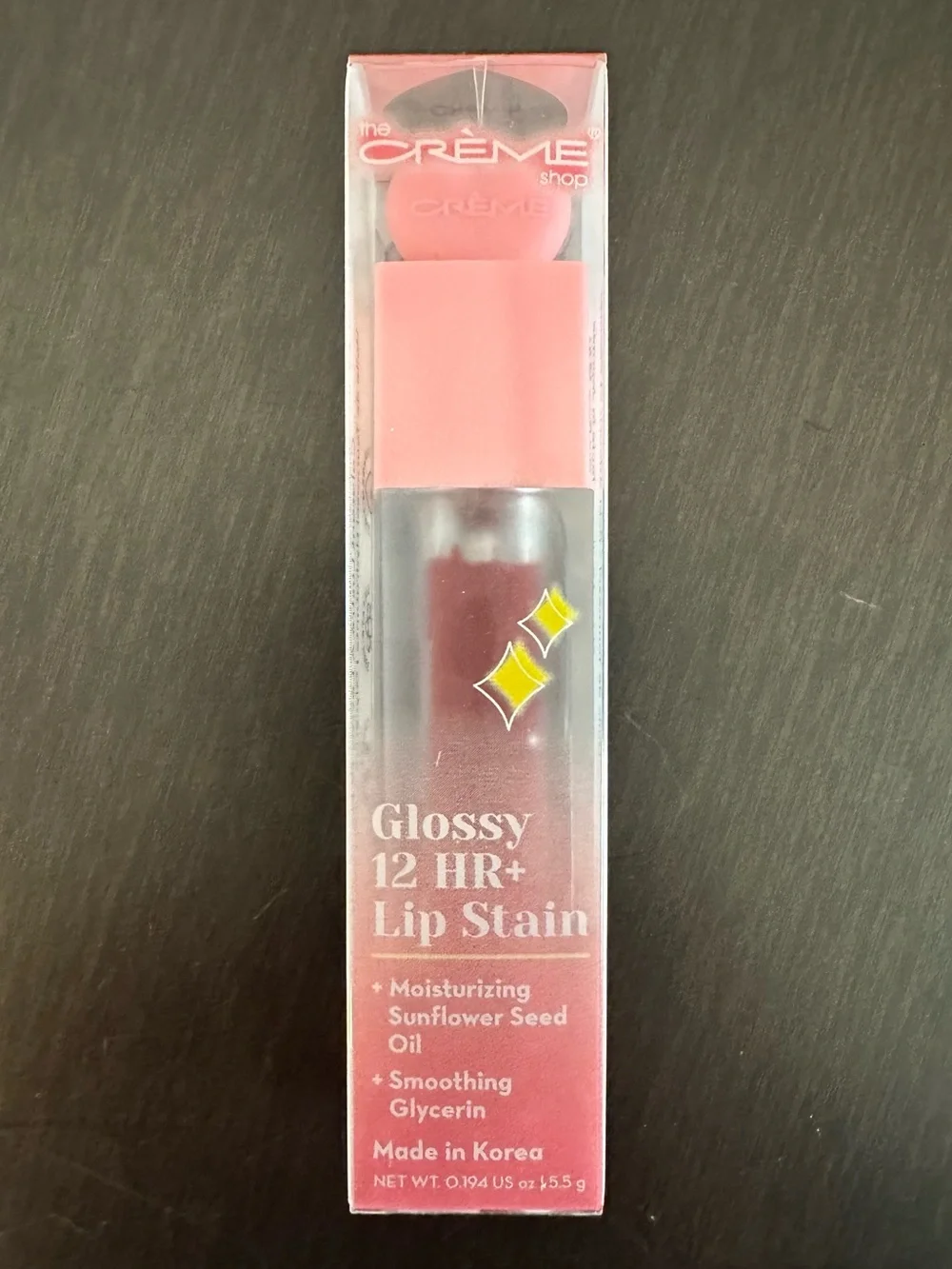 Crème Shop Glossy 12+ Hour Lip Stain. “Cherub” Color – NEW – Korean Lip Care